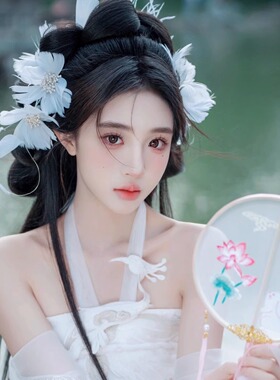 汉服仙气清冷古风发夹流苏少女