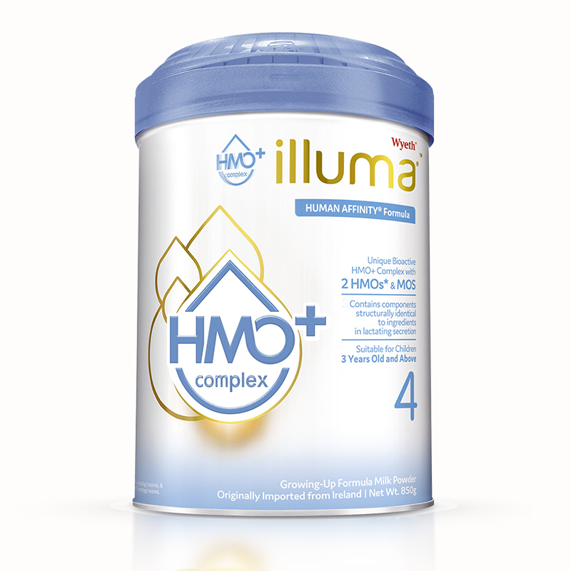 illuma启赋海外旗舰店海外版启赋illuma启赋4段3岁以上hmo+婴幼儿奶粉*4罐官网0