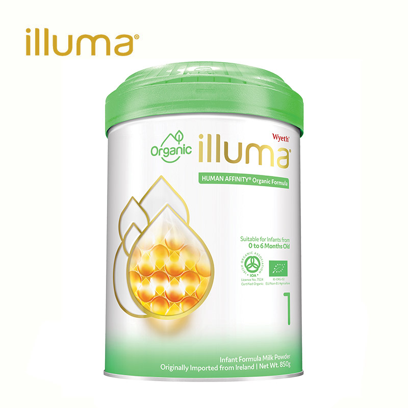 illuma启赋海外旗舰店[包装新升级]惠氏illuma启赋Organic有机爱尔兰婴儿奶粉1段850g0