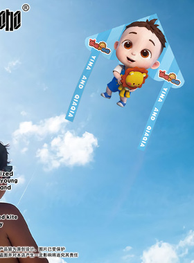 可爱异形风筝伊娜和恰恰风筝是会飞的鱼抗风新手公园广场户外风筝