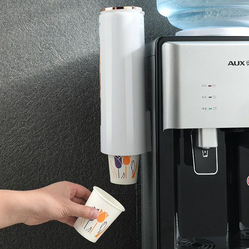 一次性杯子架取杯器家用饮水机放纸杯架子收纳置物架壁挂式免打孔 - 图0
