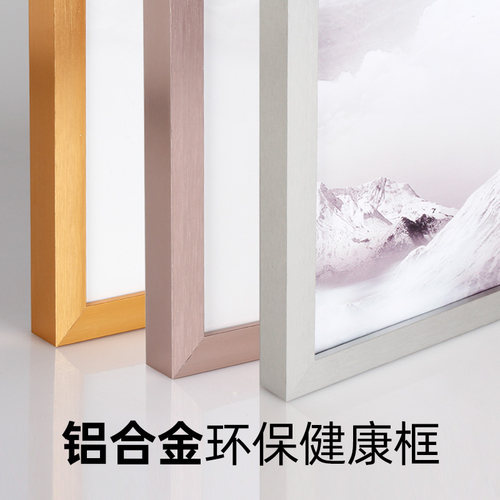 简约平面海报框406090画框外框铝合金相框挂墙广告框写真定制做 - 图1