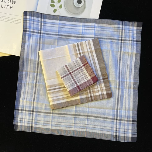 Хлопковый носовой платок, классический шарф, 3 шт, хорошо впитывает воду, ностальгия