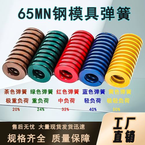 蓝色模具弹簧国产65mn日标扁线矩形高强度压簧轻负荷型TL/SWL - 图0