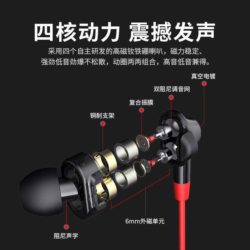 漫步者有线耳机typec接口入耳式高音质降噪游戏电竞k歌线控GM360 - 图0