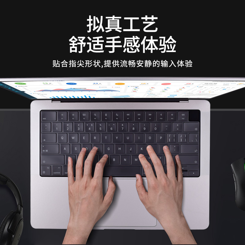 适用苹果MacBookpro键盘膜Air15.3寸M2 2023款14电脑13.3笔记本保护膜全覆盖13硅胶1613.6套M1透明12超薄15贴-图1