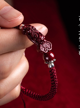 官方旗舰朱砂原石财源貔貅手绳