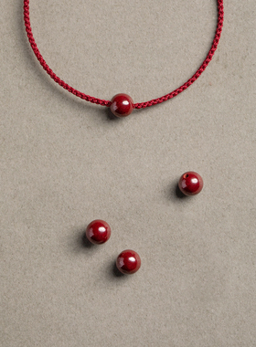 极简风男女同款情侣红手绳