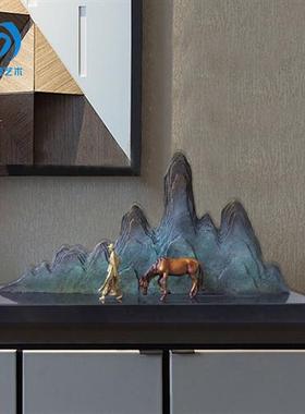 厂家现货寻道铸铜雕塑迎客松玄关酒店大堂样品间装饰品铜摆件