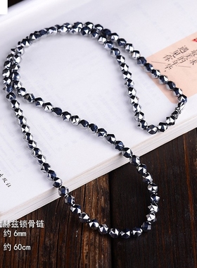 项链 太赫兹项饰冷热双效颈饰钛赫兹圆珠刻面礼品自留款时尚韩版