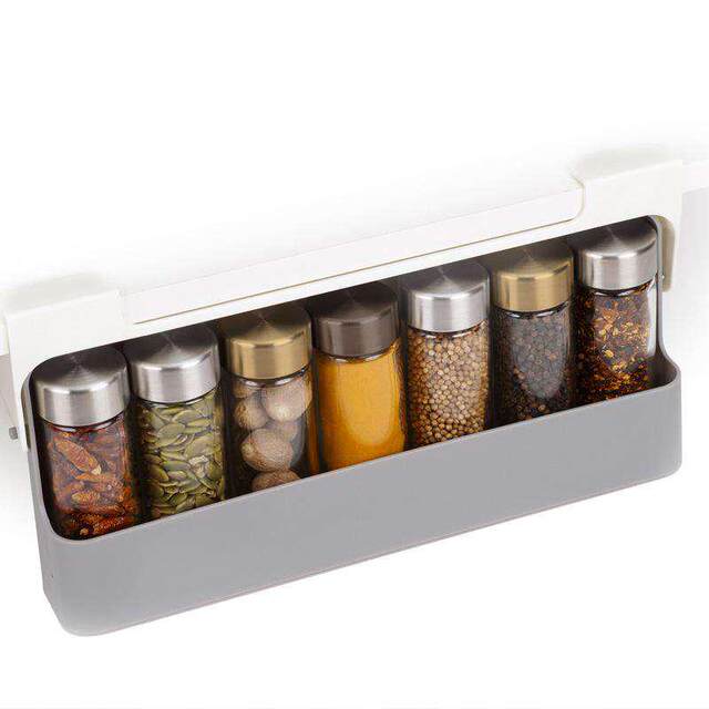 Condiment bottle storage rack hidden kitchen condiment bottle condiment box hanging condiment jar storage rack drawer punch-free