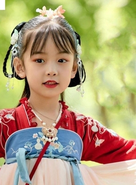 韩版年新款项链女童古装配饰手工日常宋风明制璎珞如意锁珍珠韩版