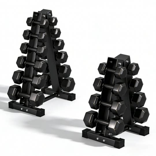 哑铃男士健身家用器材女士青少年杠铃5/10KG一对包胶六角亚玲套装