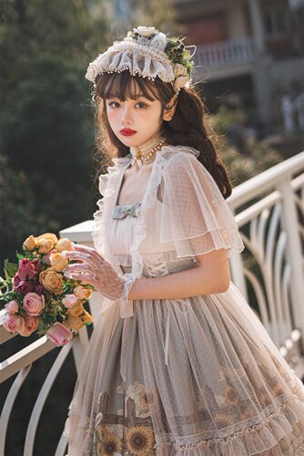 设计师的礼物 向日葵物语cla系Lolita优雅原创洛丽塔日常连衣裙夏 - 图1