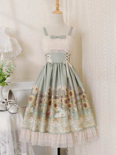 设计师的礼物 向日葵物语cla系Lolita优雅原创洛丽塔日常连衣裙夏 - 图2