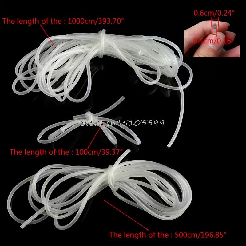 1/5/10m Clear Aquarium Silicone Tube Air Pump Oxygen Tubing-图3