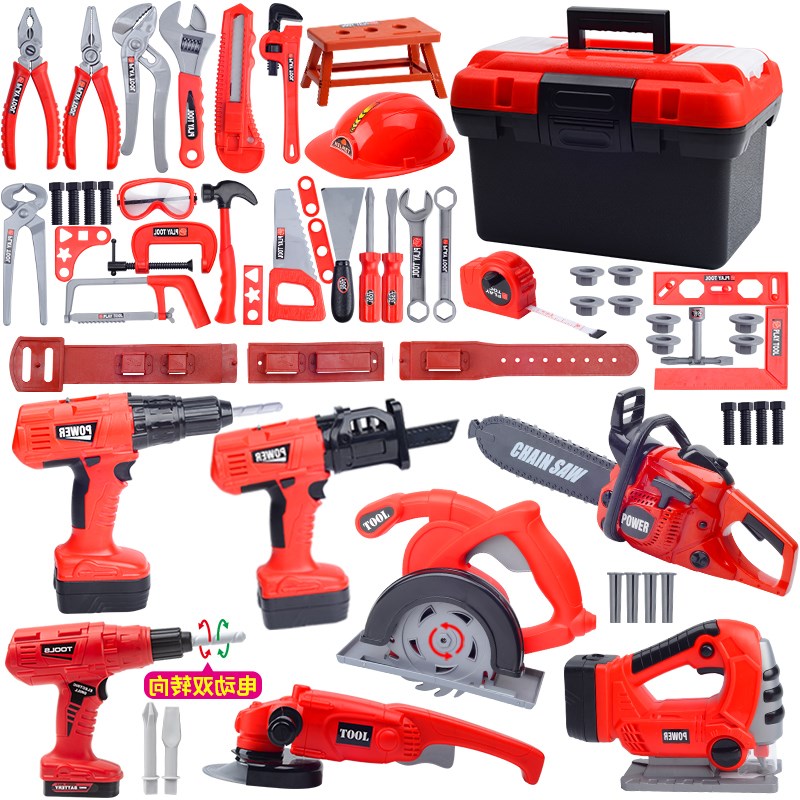 Children's electric tool kit toy set maintenance electri - 图0