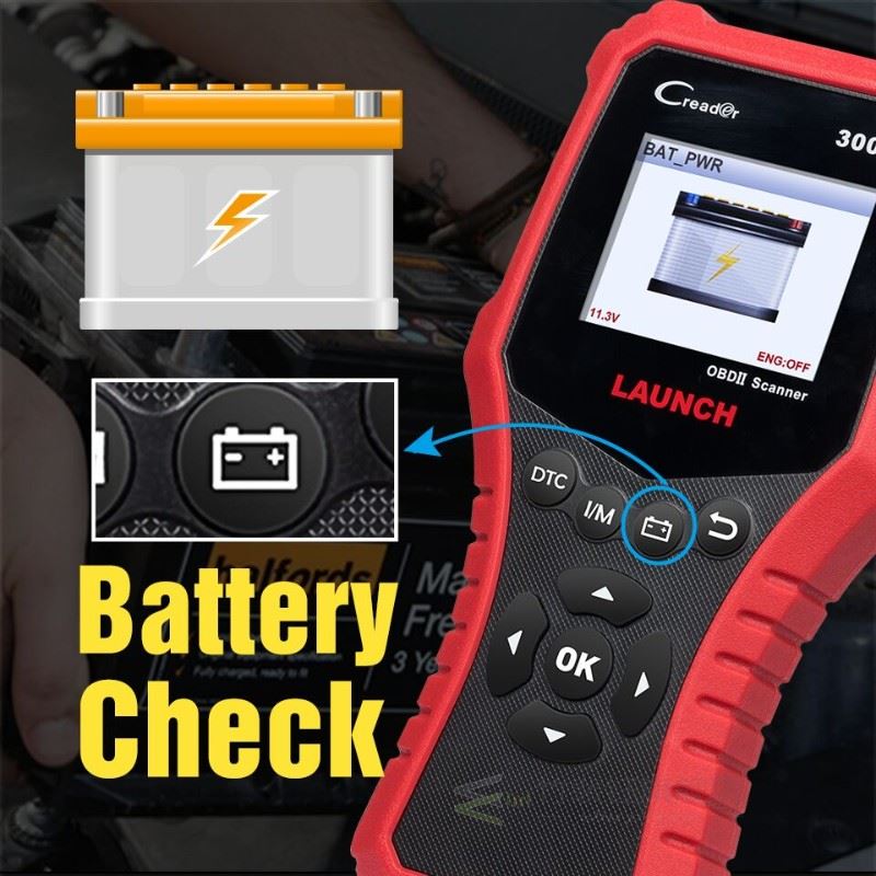 L-AUNCH Creader 3008 Engine OBD2 Scanner Enhanced EOBD OBDII - 图2