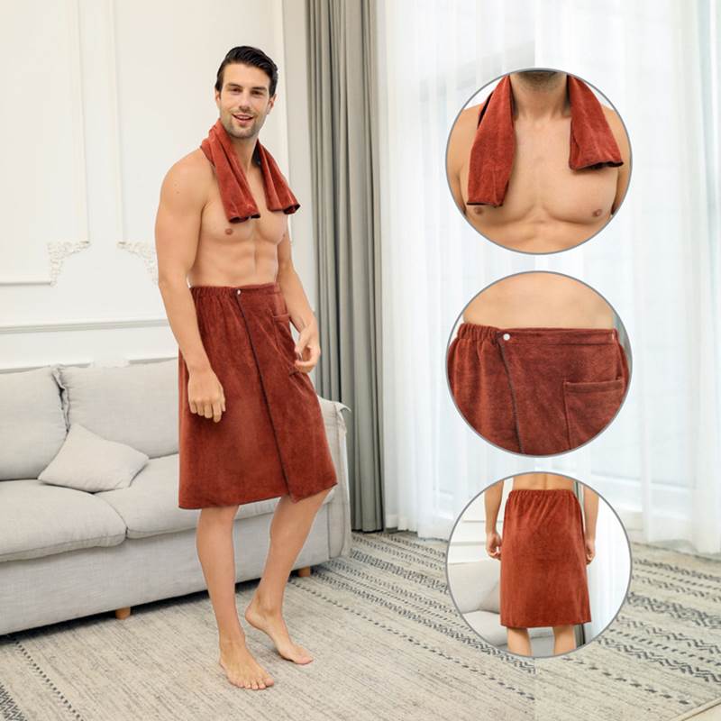 Men Wearable Fast Drying Magic Bath Towel For Adults with Po - 图0