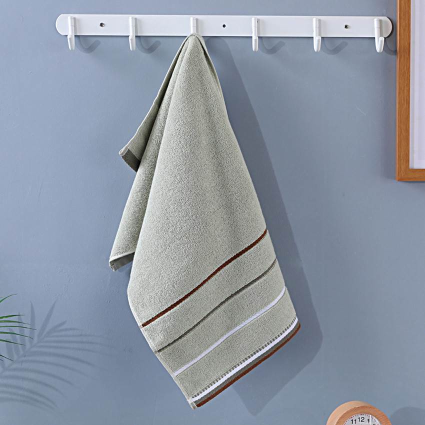 Pure Cotton Striped Towel for Adults Household Bathroom Towe - 图3