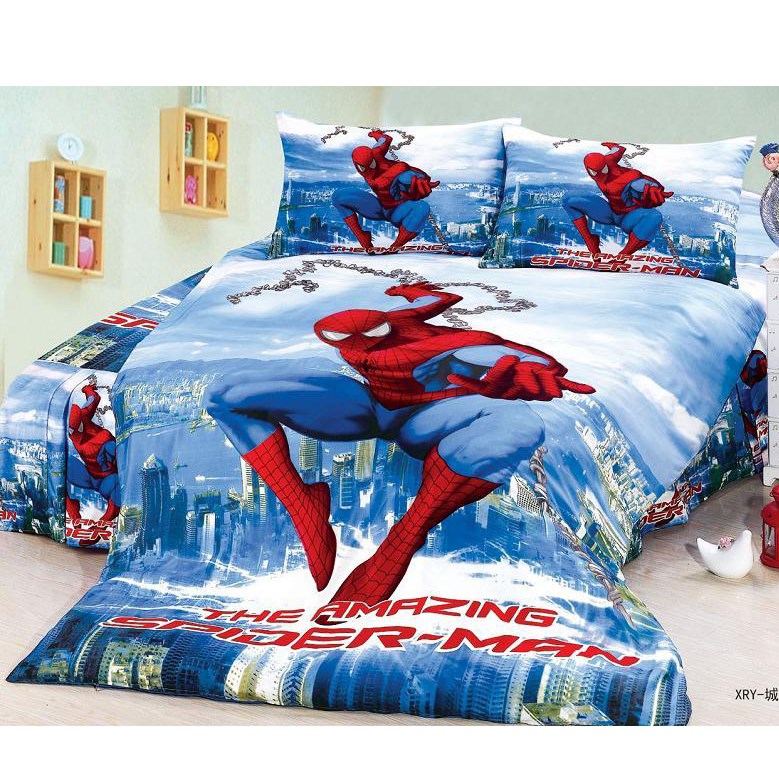 Disney Spiderman McQueen Car 3D Bedding Set Children Home Te - 图1