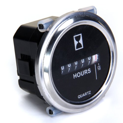 Hour Meter 6 to 80 Volts DC- Round Silvery Trim Ring-图3