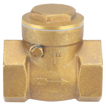 Golden Brass One Way FemaleThread Swing Check Valve Brass Ch