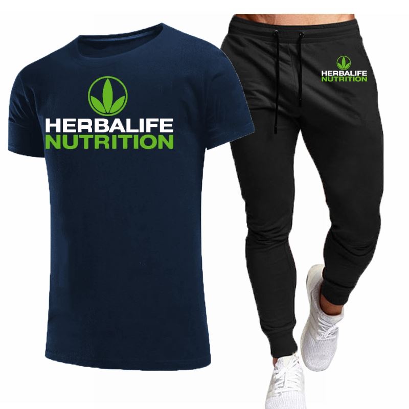 Herbalife Nutrition Suit 2021 Summer Mens Sportswear Set Sho - 图2