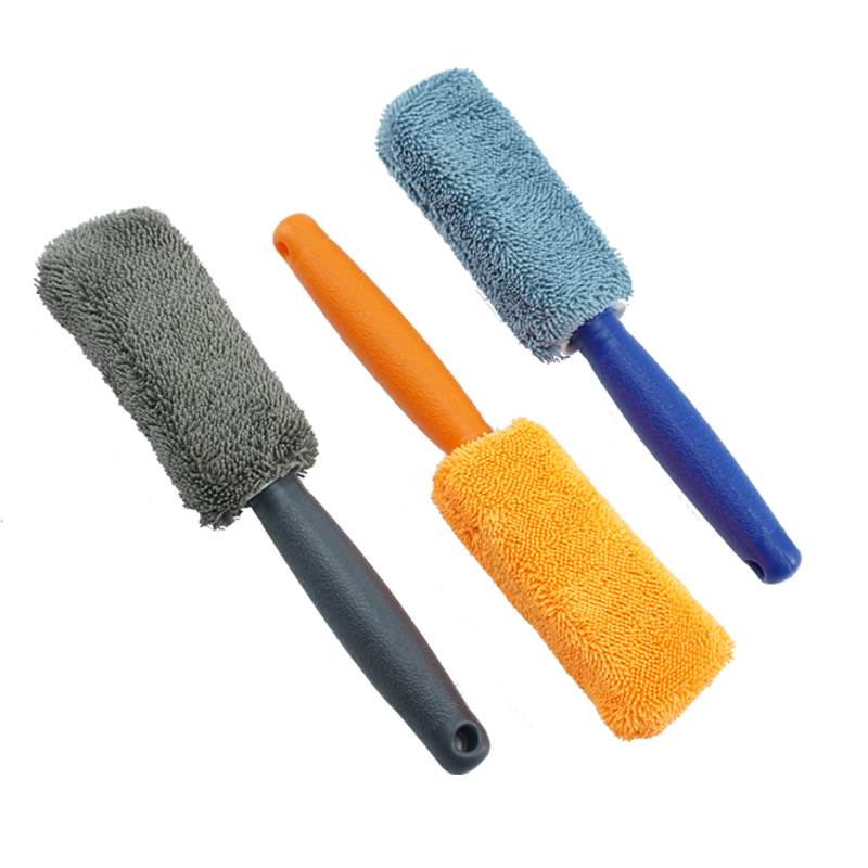 Car Wash Portable Microfiber Wheel Tire Rim Brush Car Wheel - 图0