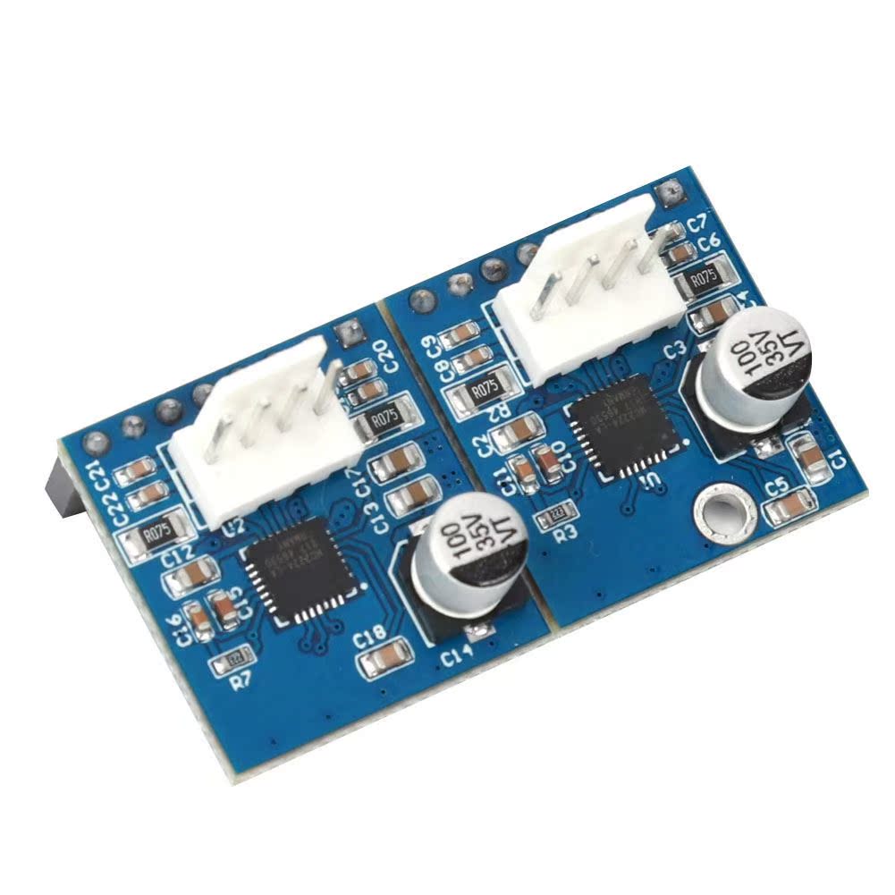 Dual-Drive Expansion Module TMC2224 PCB Blue High Stability - 图0