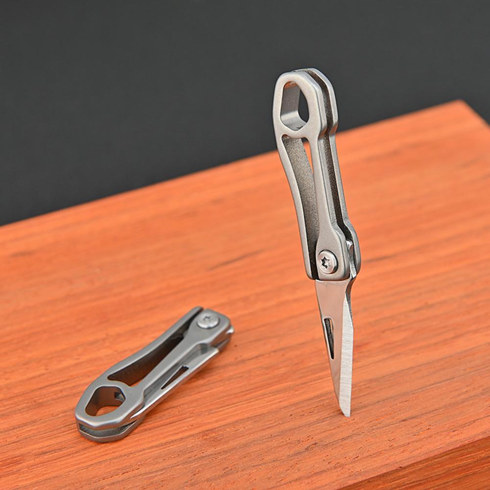 Mini Blade Fold Key Ring Portable Tool Outdoor Camp Knife Ke - 图0