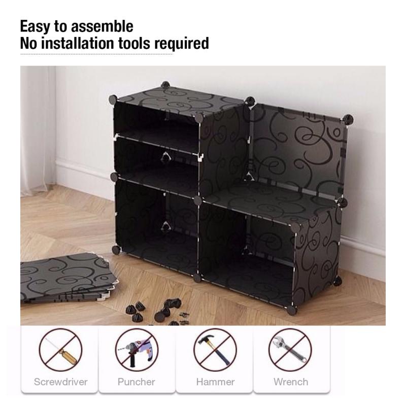 Multilayer Shoe Rack Detachable Dustproof Cube Shoe Cabi - 图3