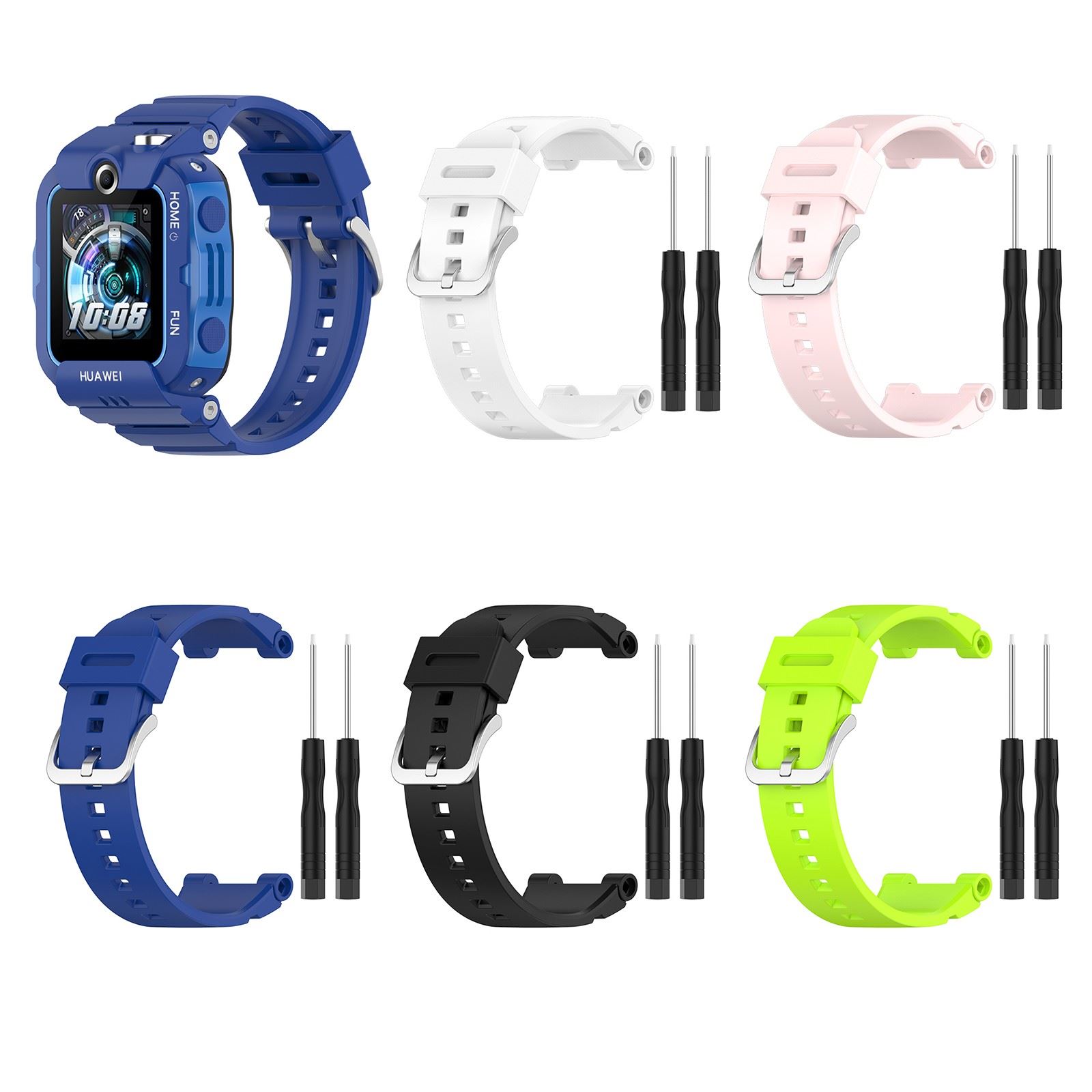 Silicone Strap For Huawei Children Watch 4X Strap Smart Watc-图0