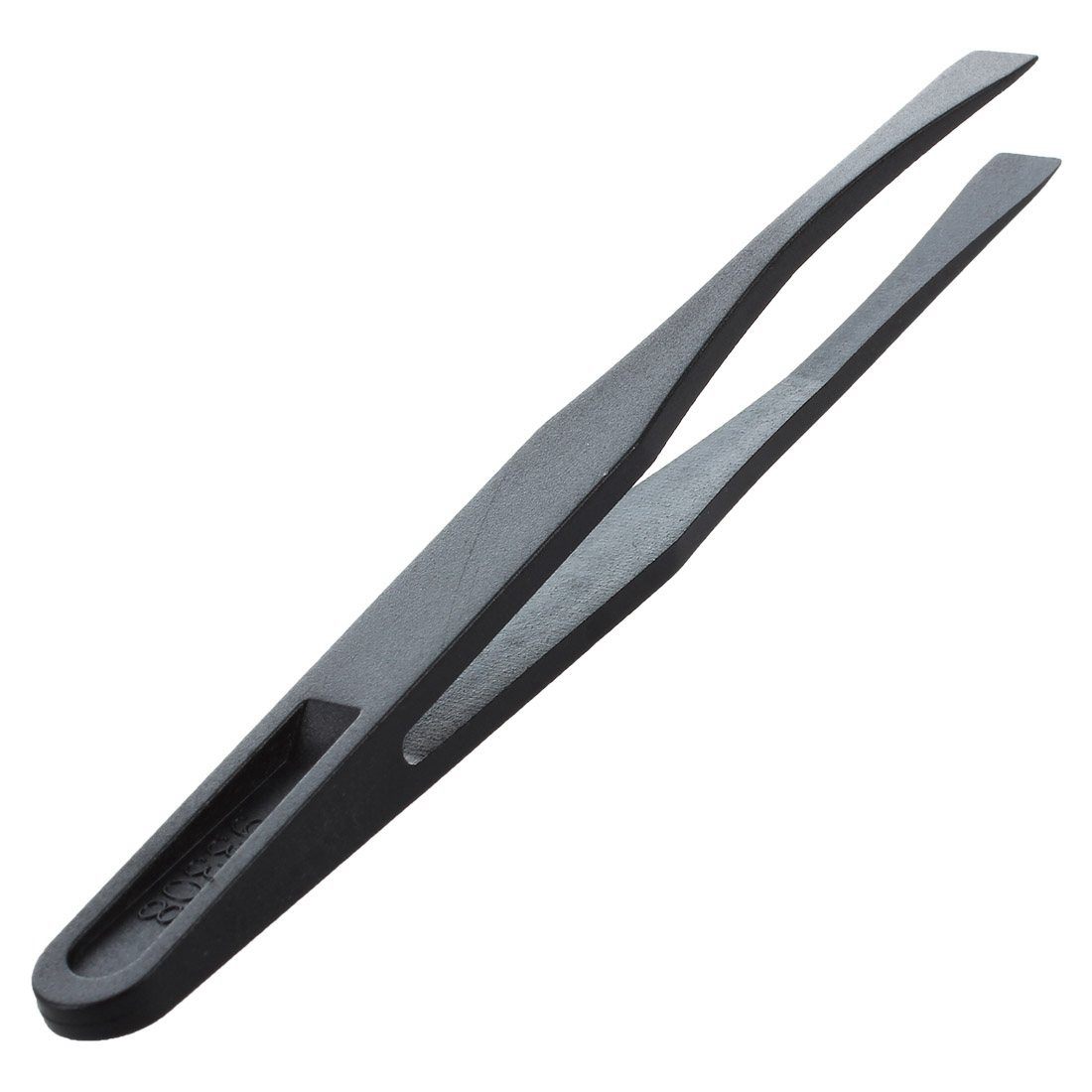 115mm Long Flat Tp Black Plastc Ant-statc Tweezers 3 Pc - 图3