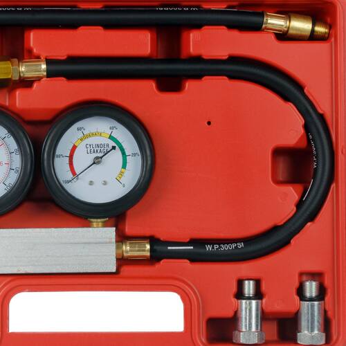 0-100PSI Doule Petrol Gas Engine Cylinder Compressor Gauge - 图0