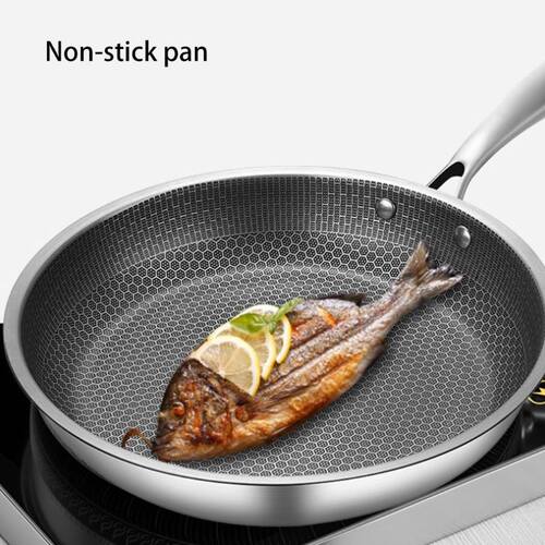 Stainless Steel Material Frying Pan Non-stick Pot Cookware 2 - 图1