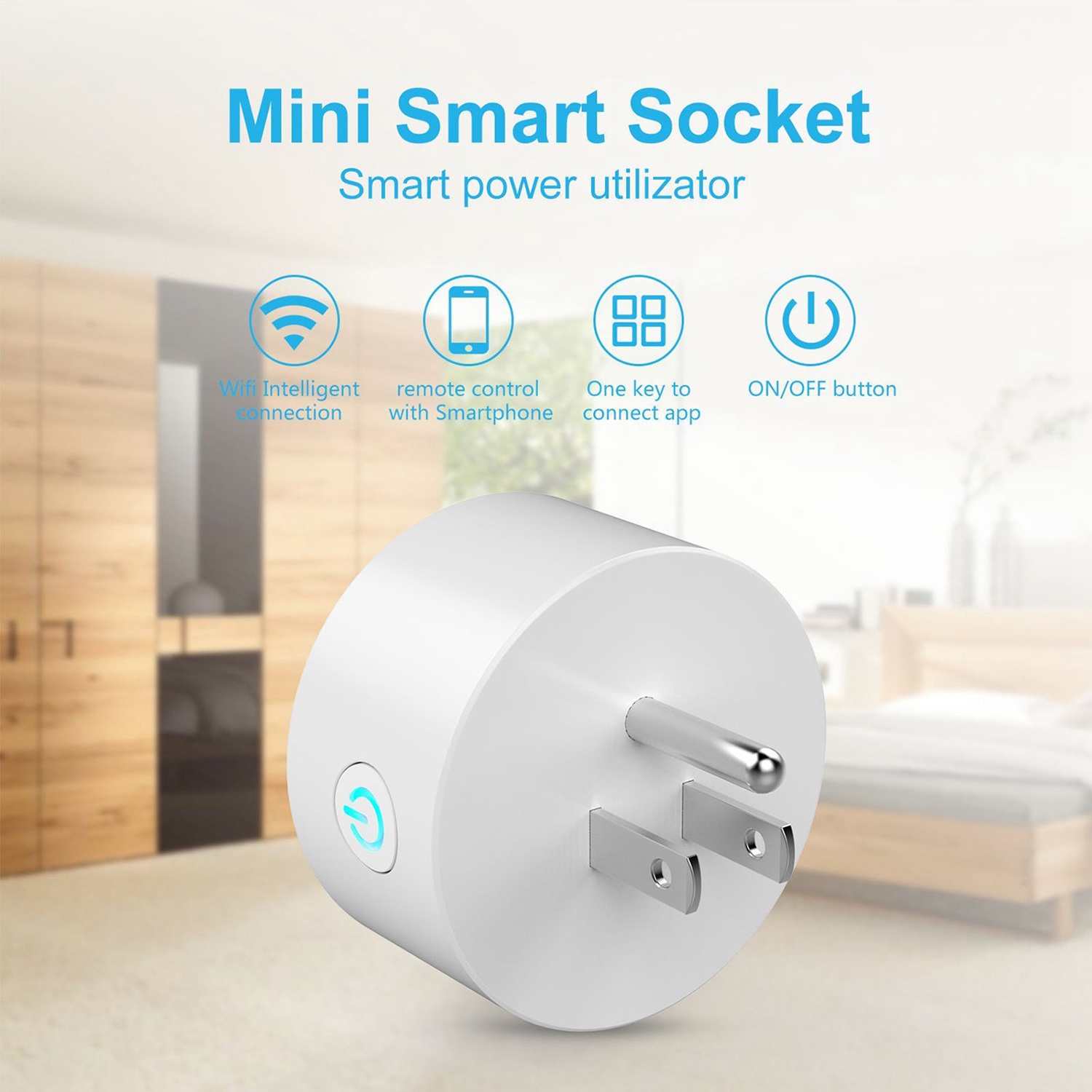 Smart Power Socket Wifi Mini Switch Timer Outlet (US PLUG) - 图1