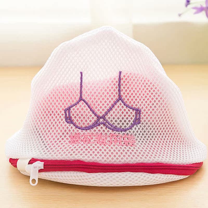 Zippered Mesh Laundry Wash Bags Foldable cates Lingerie Bra-图3