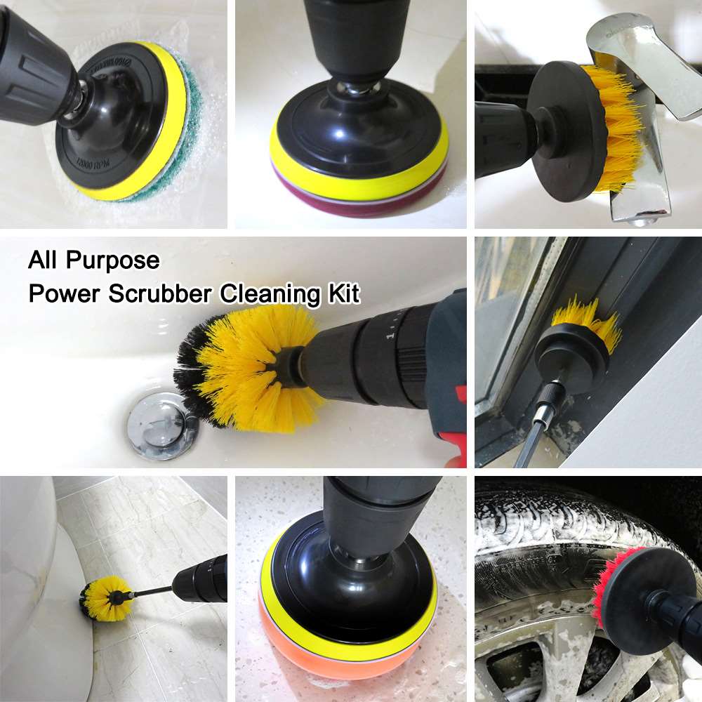 3/4/6 Pcs Drill Brush Cleaner Kit Power Scrubber for Cleanin - 图1