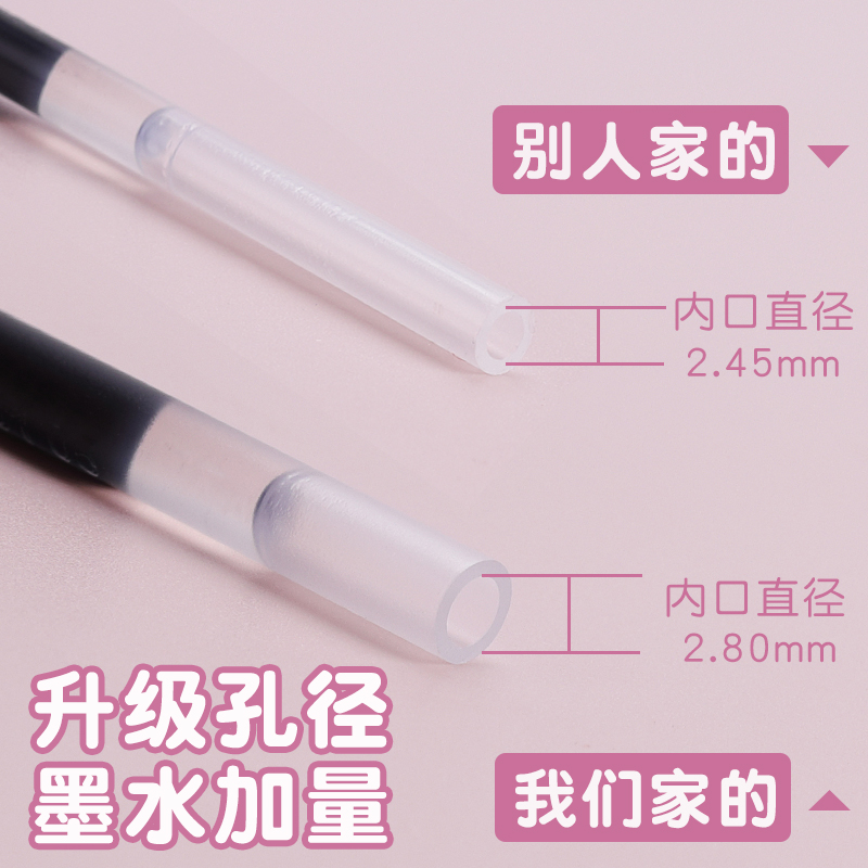 Deli refill 0.5mm black neutral needle student