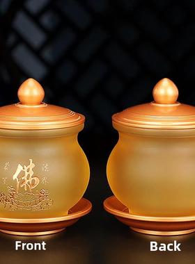 台湾六力佛供佛杯、纯铜观音供养杯、佛前净水杯、莲花杯、贡品杯