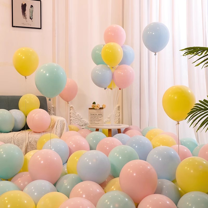 加厚马卡龙气球无毒结婚节日活动批发儿童生日派对场景布置装饰品 - 图3