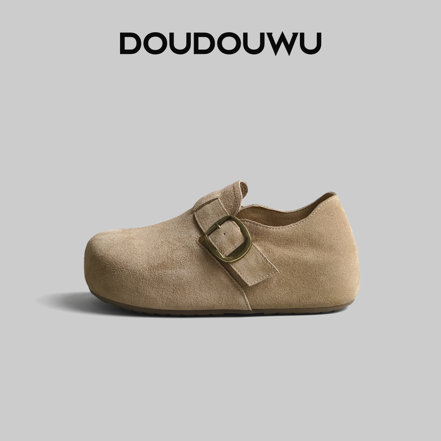 豆豆屋厚底勃肯鞋女2026春季新款韩版潮一脚蹬浅口百搭平底女单鞋,淘宝优惠券,粉丝福利购,淘宝优惠卷