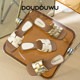 Doudouwu flat-soled all-match braided women's slippers
