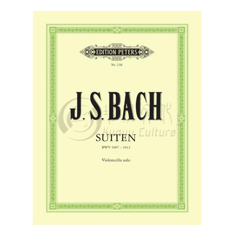 巴赫 六首无伴奏大提琴组曲 BWV1007-1012 彼得斯原版进口乐谱书 Bach 6 Solo Cello Suites EP238 - 图3