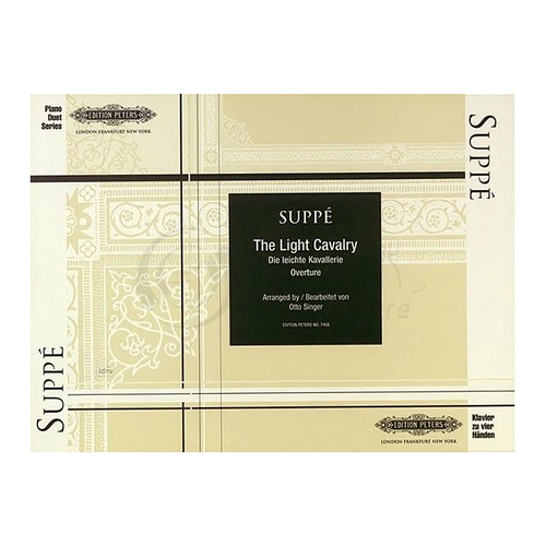 苏佩 轻骑兵序曲 钢琴四手联弹 彼得斯原版进口乐谱书 Franz von Suppe The Light Cavalry Overture for Piano 4 Hands EP7458 - 图0