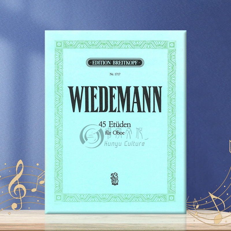路德维希韦德曼 练习曲 45首 双簧管独奏 大熊原版乐谱书 Ludwig Wiedemann Etuden Ob EB1717 - 图0