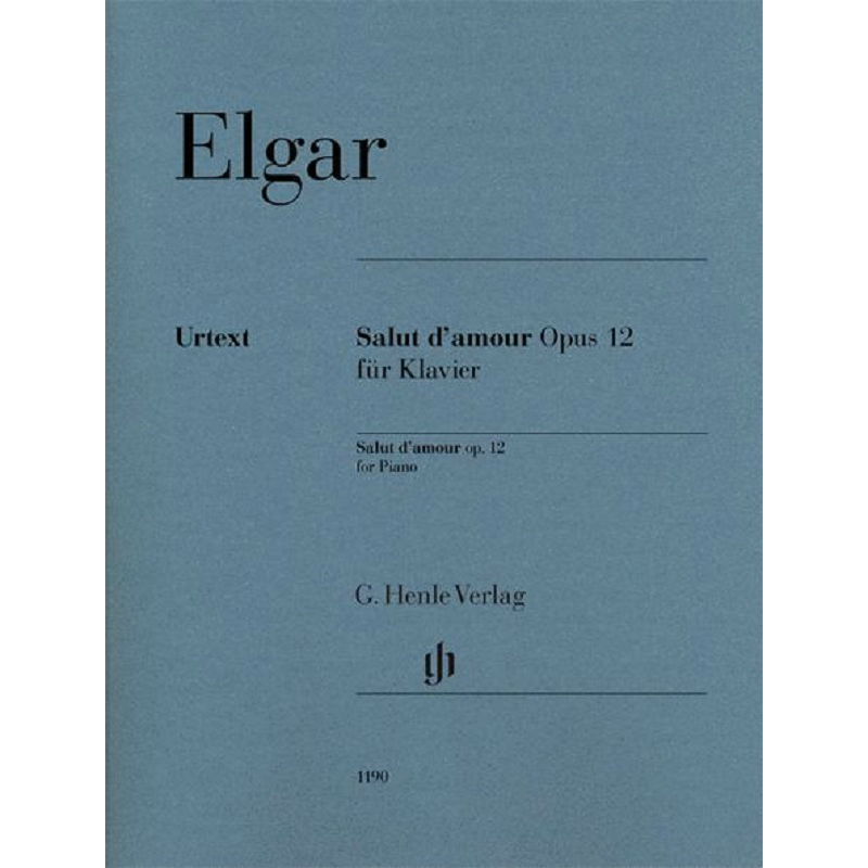 埃尔加 爱的致意op12 钢琴独奏带指法 德国亨乐原版乐谱书 Elgar Salut damour for Piano HN1190 - 图0