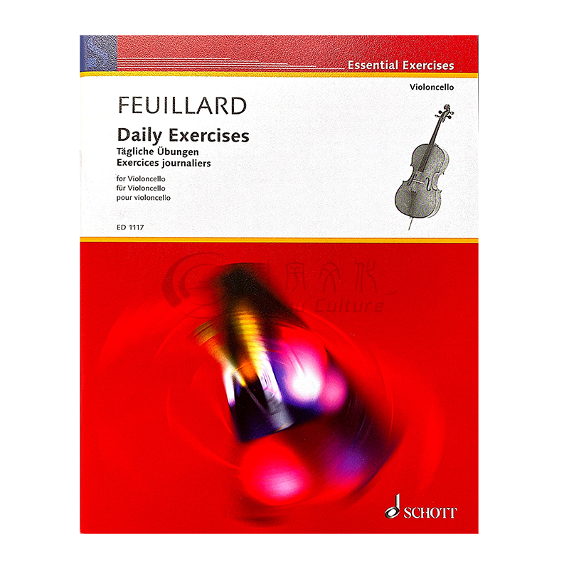 【促销】斐雅尔 大提琴每日练习 大提琴独奏 德国朔特原版乐谱书 Schott Feuillard Daily Exercises cello ED1117 - 图3