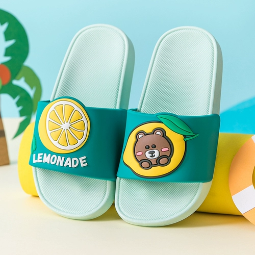 Детские нескользящие тапочки для мальчиков, милые мультяшные слайдеры, мягкая подошва, семейный стиль